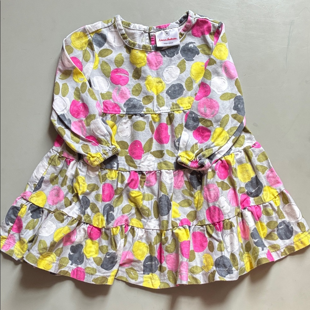 Hanna Andersson Pink and Yellow Floral Baby Dress